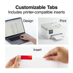 Dividers|Staples Insertable Paper Dividers, 5-Tab, Assorted Colors (13496/11270)