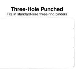 Dividers|Staples Insertable Paper Dividers, 5-Tab, Assorted Colors (13496/11270)