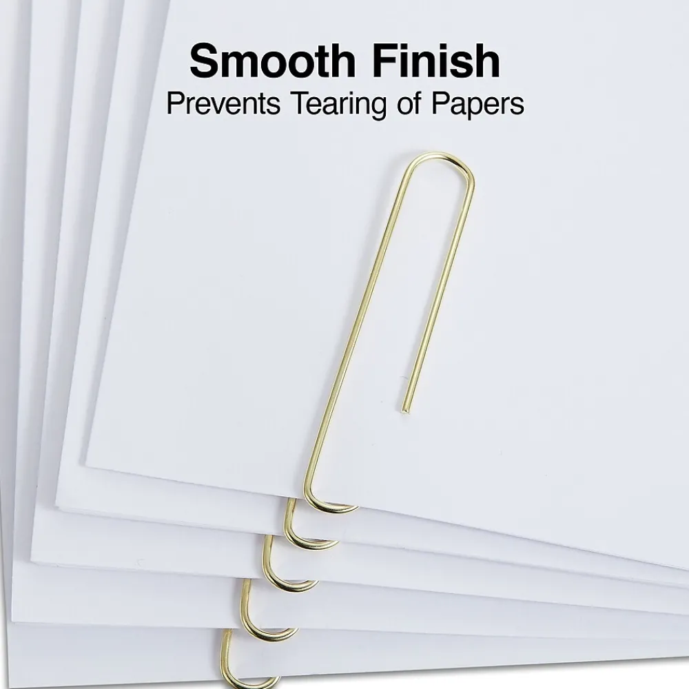 Clips & Fasteners|Staples Jumbo Paper Clips, Gold, 100/Pack (32012)