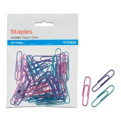Clips & Fasteners|Staples ® Jumbo Paperclip 50 PK - Metallic