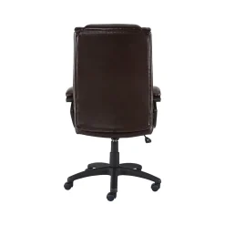 Ergonomic Chairs*Staples Kelburne Luxura Ergonomic Faux Leather Swivel Executive Chair, (58227-CC) Brown