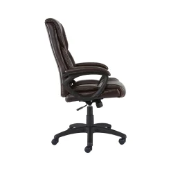 Ergonomic Chairs*Staples Kelburne Luxura Ergonomic Faux Leather Swivel Executive Chair, (58227-CC) Brown