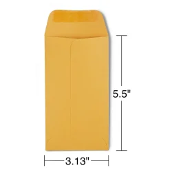 Clearance Staples Kraft #5 1/2 Coin Envelope, Other, Brown, 500/Box (ST19851-CC)