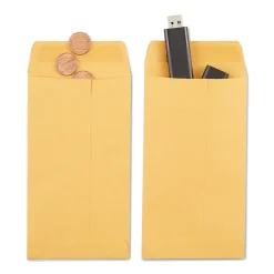 Discount Staples Kraft #6 Coin Envelope, 3 3/8" x 6", Brown, 250/Box (19723/19303)