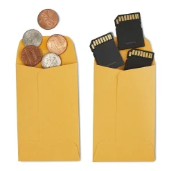 New Staples Kraft #1 Coin Envelopes, 2 1/4" x 3 1/2", Brown, 500/Box (ST19848-CC)