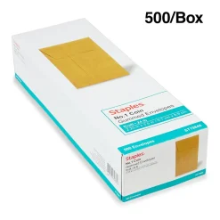New Staples Kraft #1 Coin Envelopes, 2 1/4