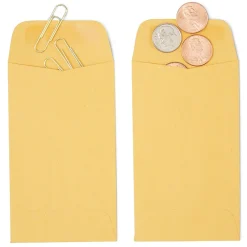 Discount Staples Kraft #3 Coin Envelope, 2 1/2 x 4 1/4, Brown, 500/Box (ST19847-CC)
