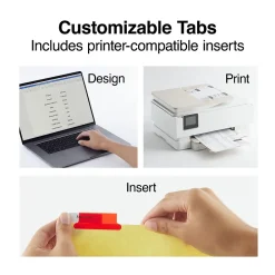 Dividers|Staples Large Tab Insertable Dividers, 5-Tab, Assorted Colors (13485/11109)