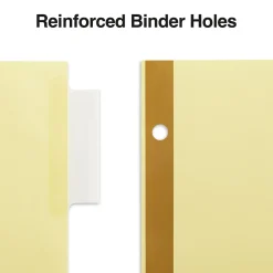 Dividers|Staples Large Tab Insertable Paper Dividers, Clear 5 Tab, Buff (13486/11110)