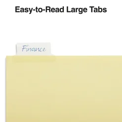 Dividers|Staples Large Tab Insertable Paper Divider, 8 Tabs, Buff with Clear Tabs, 1 Set (18934/11112)