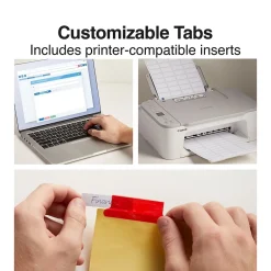 Dividers|Staples Large Tab Insertable Dividers, 5-Tab, Assorted Colors, 4/Pack (13515/14481)