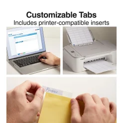 Dividers|Staples Large Tab Insertable Dividers, 5-Tab, Clear, 4/Pack (13514/14480)