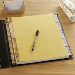 Dividers|Staples Large Tab Insertable Dividers, 5-Tab, Clear, 4/Pack (13514/14480)