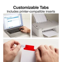 Dividers|Staples Large Tab Insertable Dividers, 8-Tab, Assorted Colors (13492/11123)
