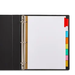 Dividers|Staples Large Tab Insertable Dividers, 8-Tab, Assorted Colors (13492/11123)