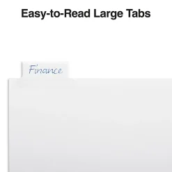 Dividers|Staples Large Tab Insertable Dividers, 8-Tab, Clear (18935/11124)