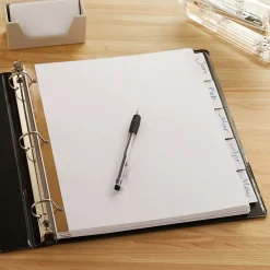 Dividers|Staples Large Tab Insertable Dividers, 5-Tab, Clear (13491/11122)