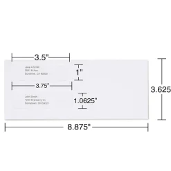 Hot Staples Laser Security Tinted #9 Double Window Envelopes, 3 5/8