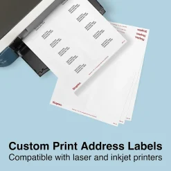 Online Staples Laser/Inkjet Address Labels, 1 1/3