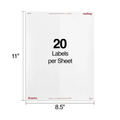 Sale Staples Laser/Inkjet Address Labels, 1