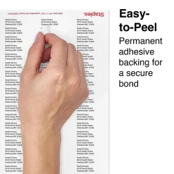 Outlet Staples Laser/Inkjet Address Labels, 1/2