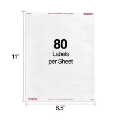 Best Staples Laser/Inkjet Address Labels, 1/2