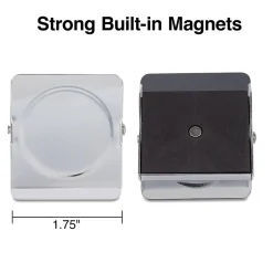 Clips & Fasteners|Staples Magnetic Clips, 1.75"W, Silver, 3/Pack (10596)