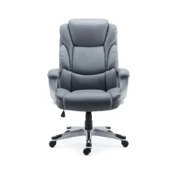 Office Chairs*Staples Mcallum Ergonomic Bonded Leather Swivel Manager Chair, (51474) Gray