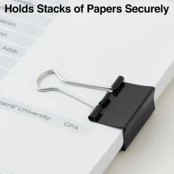 Clips & Fasteners|Staples Medium Binder Clips, Medium, Black, 576/Carton (32003)