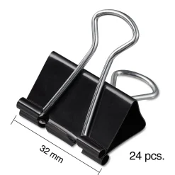 Clips & Fasteners|Staples Medium Binder Clips, 0.63