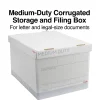File Storage|Staples Medium Duty File Box, Lift Off Lid, Letter/Legal, White (50141)