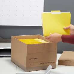 File Storage|Staples Medium Duty File Box, Lift Off Lid, Letter/Legal, Brown/Gray, 12/Carton (TR59213)