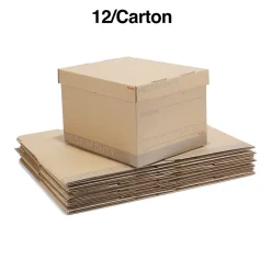 File Storage|Staples Medium Duty File Box, Lift Off Lid, Letter/Legal, Brown/Gray, 12/Carton (TR59213)