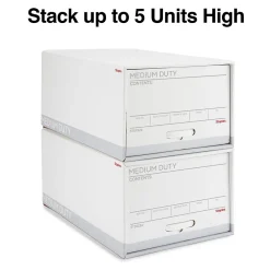 File Storage|Staples Medium Duty File Drawers, Legal, White/Gray, 6/Carton (TR59226)