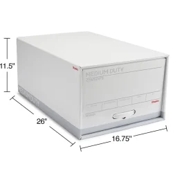 File Storage|Staples Medium Duty File Drawers, Legal, White/Gray, 6/Carton (TR59226)