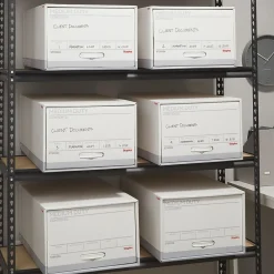 File Storage|Staples Medium Duty File Drawers, Legal, White/Gray, 6/Carton (TR59226)