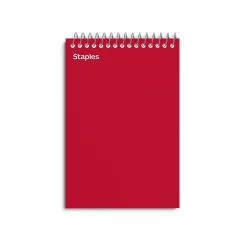 Notepads|Staples Memo Pad, 4" x 6", College Ruled, Assorted Colors, 50 Sheets/Pad, 5 Pads/Pack (ST11494N)