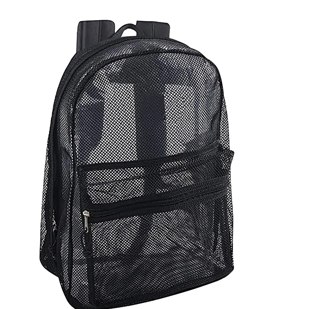 Staples Mesh Backpack, Black (29693)