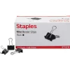 Clips & Fasteners|Staples Mini Binder Clips, 0.25" Capacity, Black, 144 Clips/Pack (ST15338/15338)