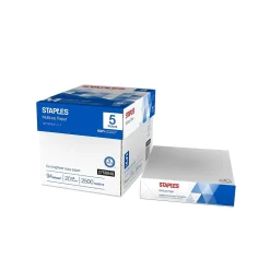 Large Quantity Paper*Staples Multiuse Copy Paper, 8.5" x 11", 20 lbs., 94 Brightness, 500 Sheets/Ream, 5 Reams/Carton (51928)