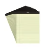 Notepads|Staples ® Notepad, 8.5" x 11.75", Wide Ruled, Canary, 50 Sheets/Pad, 72 Pads/Carton (SBG26839CT)