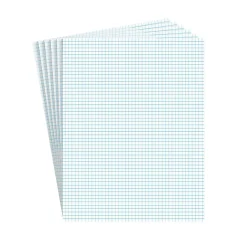 Notepads|Staples ® Notepads, 8.5" x 11", Graph Ruled, White, 50 Sheets/Pad, 6 Pads/Pack (ST57332)