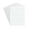Notepads|Staples Notepads, 8.5" x 11" (US letter), Wide Ruled, White, 50 Sheets/Pad, Dozen Pads/Pack (ST57334)