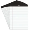 Notepads|Staples Notepads, 8.5" x 11.75", Wide Ruled, White, 50 Sheets/Pad, Dozen (ST57339M/57339)
