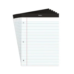 Notepads|Staples Notepads, 8.5" x 11.75", Wide Ruled, , 100 Sheets/Pad, 6 Pads/Pack (ST57350) White