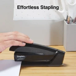 Staplers|Staples One-Touch Desktop Stapler, 20 Sheet Capacity, (44436) Black