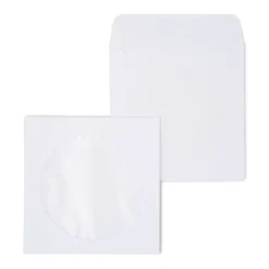 Best Staples Open End CD/DVD Envelopes, 5" x 5", White, 50/Box (12257)