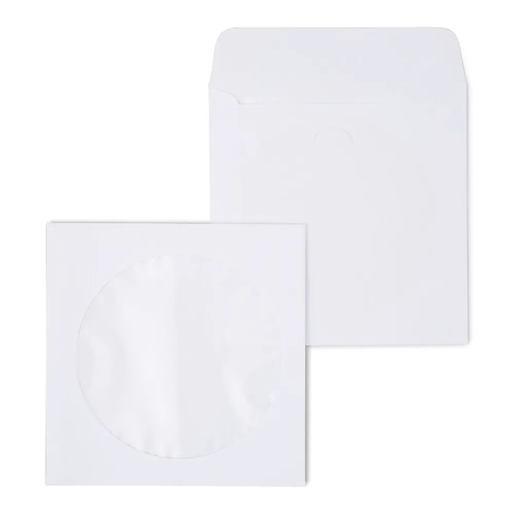 Best Staples Open End CD/DVD Envelopes, 5" x 5", White, 50/Box (12257)