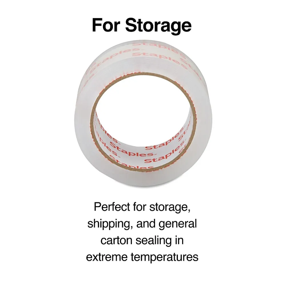 Outlet Staples Packing Tape , 1.88" x 54.6 yds., Clear, 36/Rolls (52219)