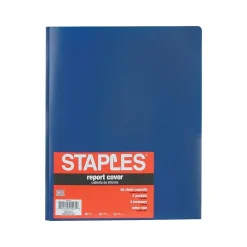Pocket Folders|Staples 2-Pocket Fasteners Folder, (21646-CC) Blue